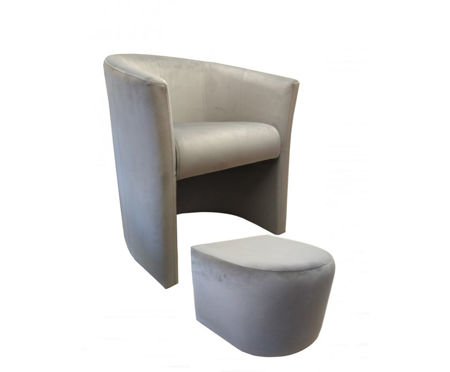 CAMPARI armchair with footrest Magic Velvet 39