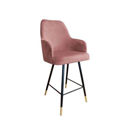 Coral upholstered PEGAZ hoker material MG-58 with golden leg