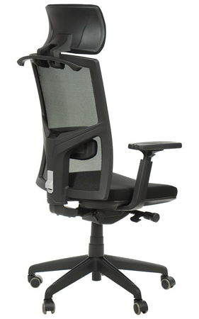 Krzesło biurowe obrotowe z wysuwem siedziska HAITI, fotel biurowy