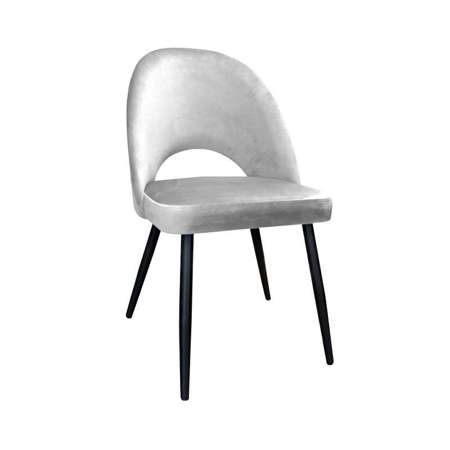 Light gray upholstered LUNA chair material MG-39