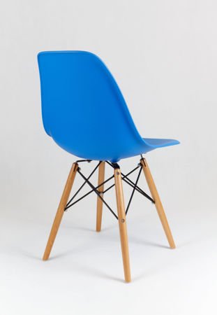 SK Design KR012 Blue Chair, Beech legs