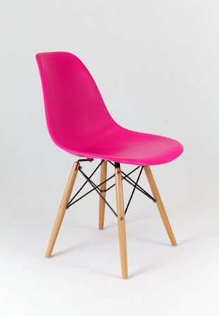 SK Design KR012 Dark Pink Chair Beech