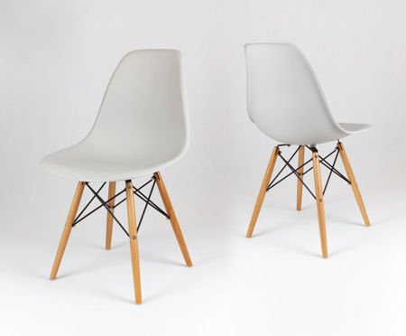 SK Design KR012 Light Grey Chair Beech