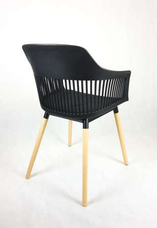 SK Design KR064 BLACK CHAIR + CUSHION SEAT
