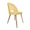  LUNA yellow upholstered chair MG-15 material with oak leg