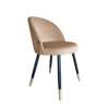 Bright brown upholstered CENTAUR chair material MG-06 with golden leg