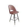 Coral upholstered LUNA hoker material MG-58 with golden leg
