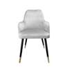 Light gray upholstered PEGAZ chair material MG-39 with golden leg