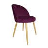 Upholstered CENTAUR chair in plum color MG-02 material with oak leg