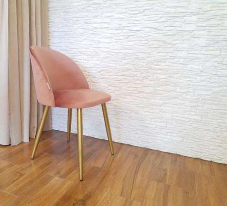 KALIPSO Stuhl dunkelgrau Material BL-14 mit goldenen Beinen