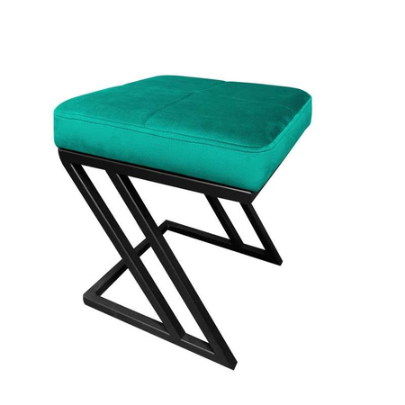 Szara pufa tapicerowana LOFT Z materiał BL06