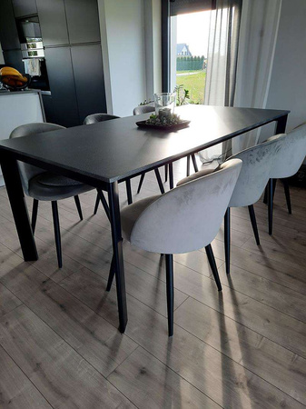 KALIPSO chair gray material MG-17 with golden leg