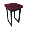 Burgundowy tapicerowany taboret LLAMA 45 cm materiał MG-02