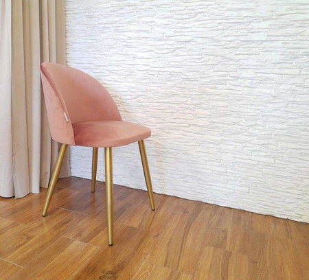 KALIPSO chair dark blue material MG-16 with golden leg