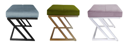 Szara pufa tapicerowana LOFT Z materiał BL06