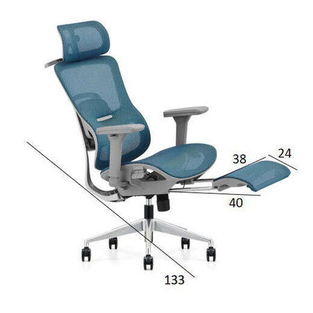 Fotel biurowy ergonomiczny z podnóżkiem Hamilton