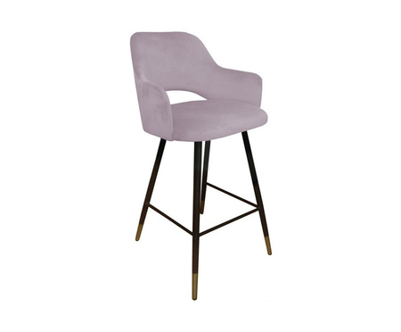 Pink upholstered STAR hoker material MG-55 with golden leg