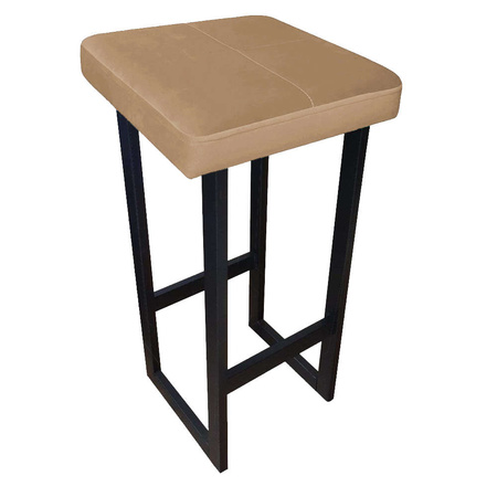 Jasny brąz tapicerowany hoker ALPACA 75 cm materiał MG-06