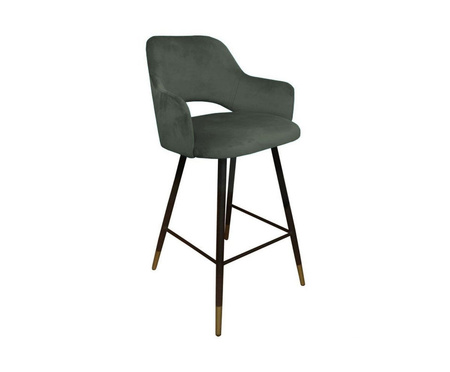 Grau gepolstertes STAR Hoker material MG-17 mit goldenem Bein