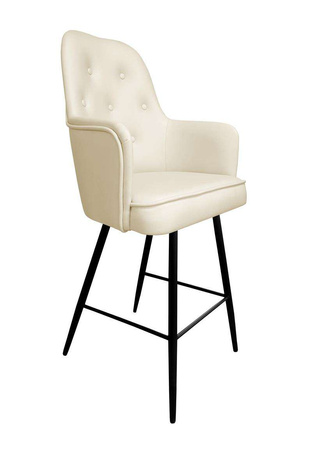 Black upholstered armchair DIUNA armchair material MG-19