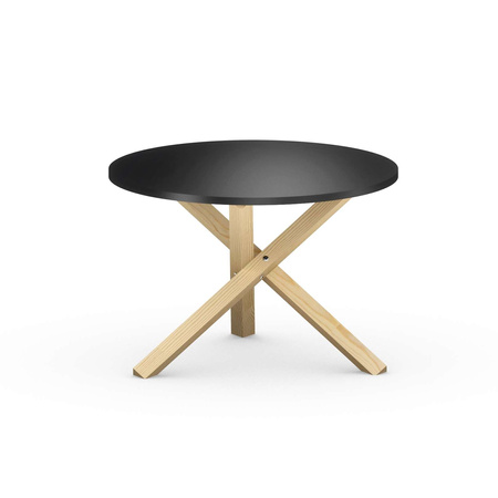 STK-TRIPLE COLOR okrągły stolik kawowy na drwenianym stelażu, różne kolory 68 cm