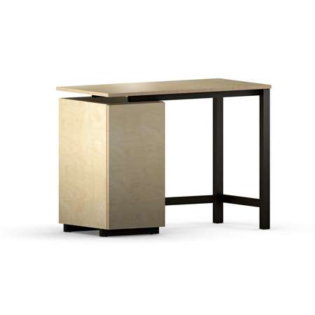 B-DES43-PRO biurko z szafką z forniru dębowego lub sklejki brzozowej 120x60cm