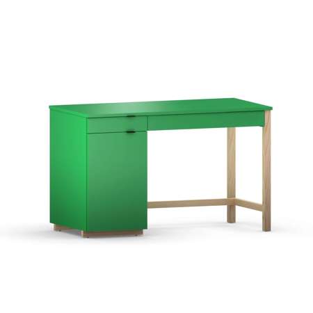 B-DES45 COLOR biurko z szafką oraz szufladą na drewnianych nogach, różne kolory 138x60cm 