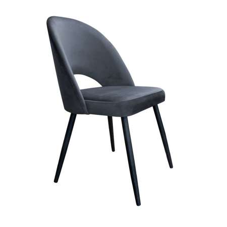 Ciemnoszare tapicerowane krzesło LUNA materiał BL-14