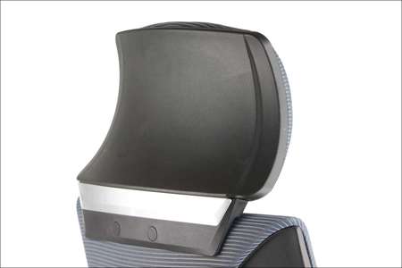 Fotel biurowy obrotowy ergonomiczny PAKSOS z zagłówkiem Szary
