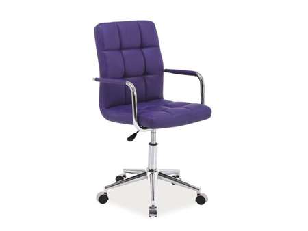 Fotel obrotowy Q-022 ekoskóra fioletowy 