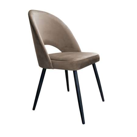 Jasnobrązowe tapicerowane krzesło LUNA materiał MG-09
