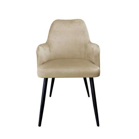 Jasnobrązowe tapicerowane krzesło PEGAZ materiał MG-06