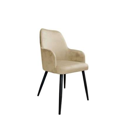 Jasnobrązowe tapicerowane krzesło PEGAZ materiał MG-06