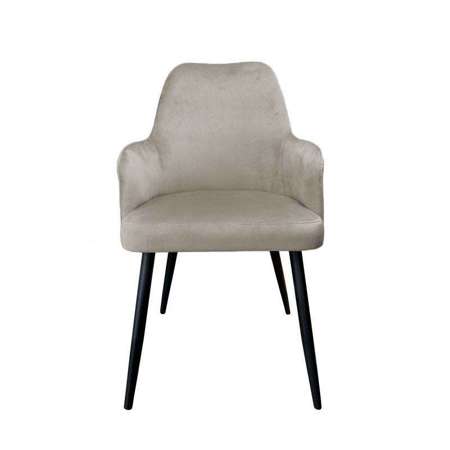 Jasnobrązowe tapicerowane krzesło PEGAZ materiał MG-09