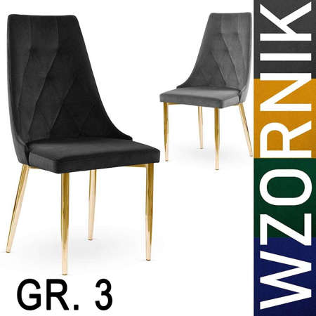 Krzesło CAREN II GOLD - wzornik GR3