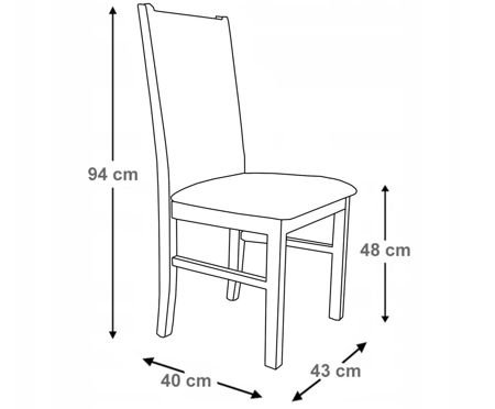 Krzesło drewniane KONWALIA Wenge Tkanina 10