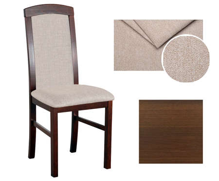 Krzesło drewniane KROKUS ORZECH Tkanina 7