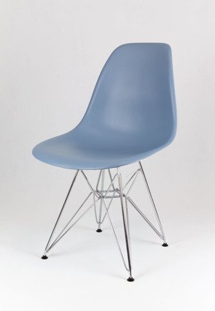 SK Design KR012 Gołębie (szare) Krzesło, Chromowane nogi