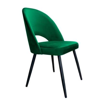Zielone tapicerowane krzesło LUNA materiał MG-25