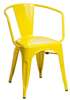 Krzesło Paris Arms żółte inspirowane Tolix