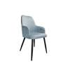 Niebieskoszare tapicerowane krzesło PEGAZ materiał BL-06