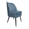 Szaroniebieskie tapicerowane krzesło fotel HERKULES materiał BL-06